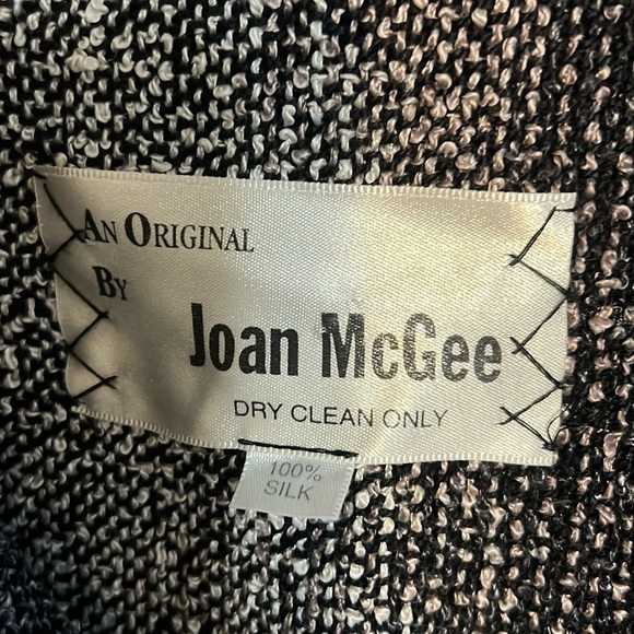 Vintage 80s Joan McGee 100% silk hand woven cardigan - Picture 2 of 7